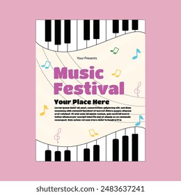 Vector Illustration of Music Festival Flyer Poster