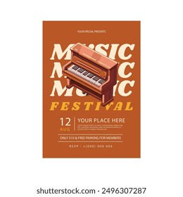 Vector Illustration of music festival flyer poster