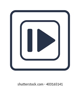 Vector illustration of music forward icon. Premium quality web icon