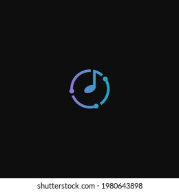 vector illustration of music network