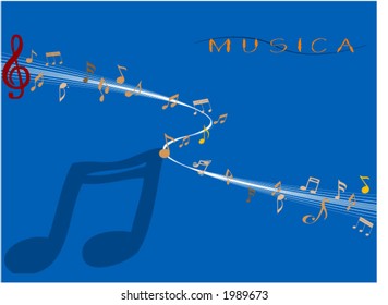 vector illustration of music note