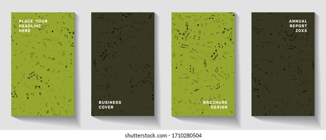 Vector illustration.  Vector music note background design. Music album cover.  Mensural musical notation.