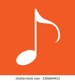 Vector illustration of music note icon, EPS10.