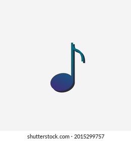 Vector illustration of music note icon
