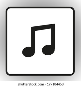 vector illustration Music note sign icon