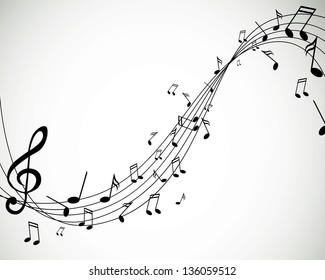 Vector Illustration of Music Notes