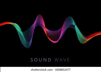 Vector illustration music on dark background