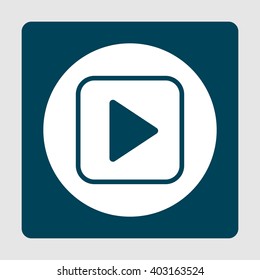 Vector illustration of music play icon. Premium quality web icon