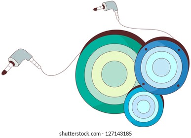 A vector illustration of a music player