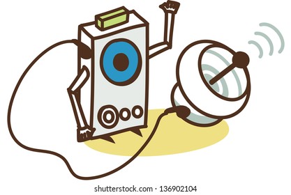 Vector illustration of a music player
