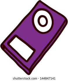 Ilustración vectorial de un reproductor de música