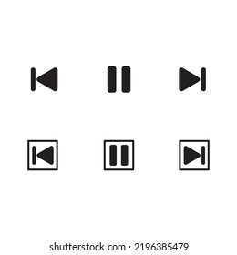 Vector illustration of music player button. music player icon