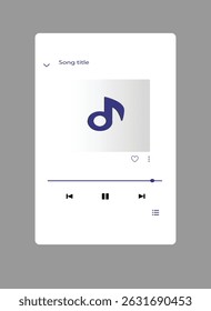 Vector illustration of a music player UI design