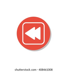 Vector illustration of music previous icon. Premium quality web icon