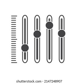 vector illustration of music settings template icon, sound settings.
