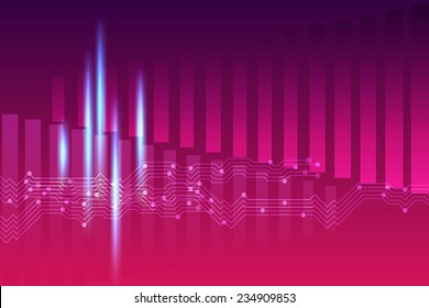 Vector illustration of a music spectrum 