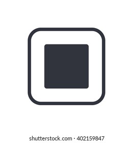 Vector illustration of music stop icon. Premium quality web icon