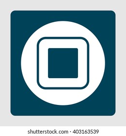 Vector illustration of music stop icon. Premium quality web icon