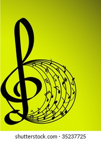 VECTOR ILLUSTRATION OF MUSIC THEME