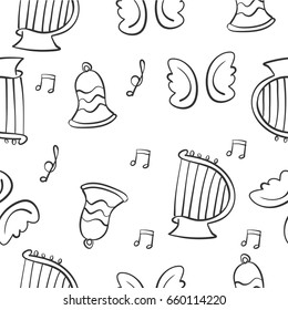 Vector illustration of music theme doodles vector art