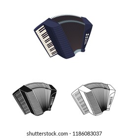 Vector illustration of music and tune icon. Set of music and tool stock symbol for web.