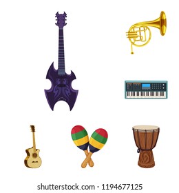 Vector illustration of music and tune icon. Collection of music and tool stock symbol for web.