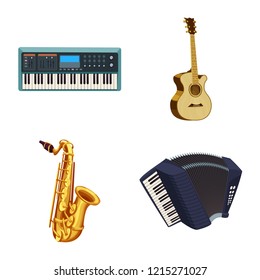 Vector illustration of music and tune icon. Collection of music and tool stock symbol for web.