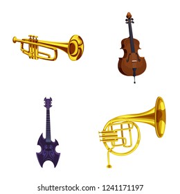 Vector illustration of music and tune icon. Collection of music and tool stock symbol for web.
