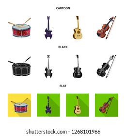 Vector illustration of music and tune icon. Collection of music and tool vector icon for stock.