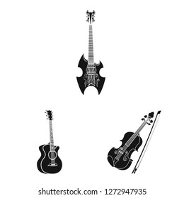 Vector illustration of music and tune icon. Set of music and tool vector icon for stock.