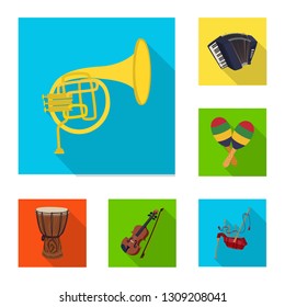 Vector illustration of music and tune icon. Collection of music and tool vector icon for stock.