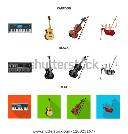Vector illustration of music and tune icon. Collection of music and tool stock symbol for web.