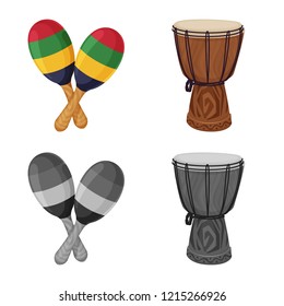 Vector illustration of music and tune logo. Set of music and tool stock vector illustration.