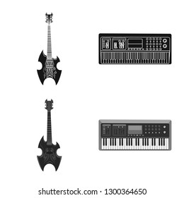 Vector illustration of music and tune logo. Collection of music and tool vector icon for stock.