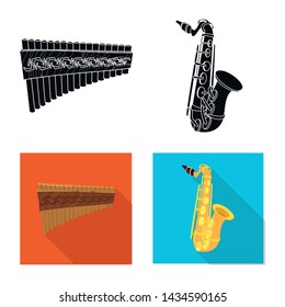 Vector illustration of music and tune logo. Set of music and tool vector icon for stock.