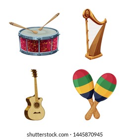 Vector illustration of music and tune sign. Collection of music and tool stock symbol for web.
