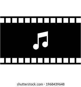 vector illustration of music video tape, cassette symbol