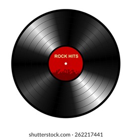 Vector illustration of an music vinyl disk