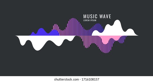 Vector illustration of music wave in the form of the equalizer