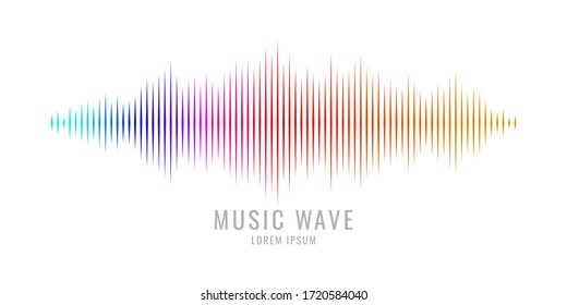 Vector illustration of music wave in the form of the equalizer