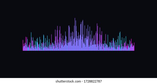 Vector illustration of music wave in the form of the equalizer