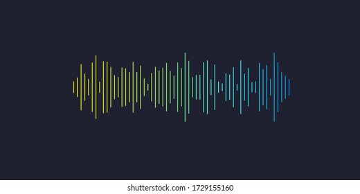 Ilustración vectorial de la onda musical en forma de ecualizador