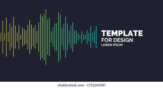 Vector illustration of music wave in the form of the equalizer