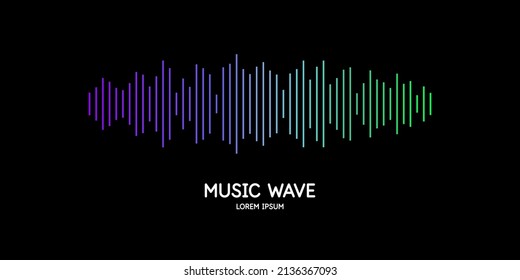 Vector illustration of music wave in the form of the equalizer
