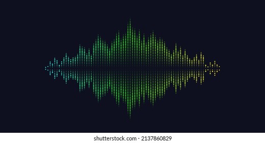 Ilustración vectorial de la onda musical en forma de ecualizador