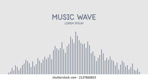 Ilustración vectorial de la onda musical en forma de ecualizador.