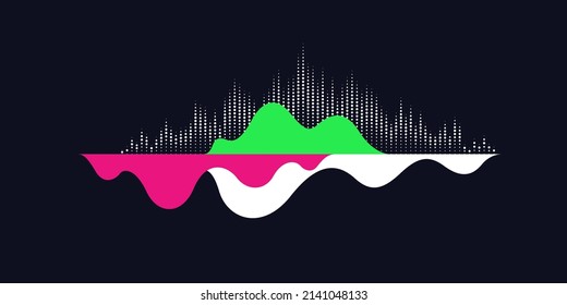 Vector illustration of music wave in the form of the equalizer