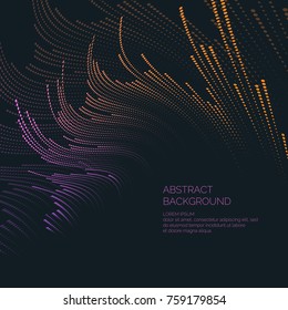 Vector illustration of music wave in the form of the equalizer on black background