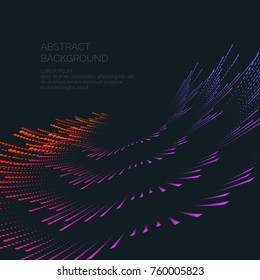 Vector illustration of music wave in the form of the equalizer on black background