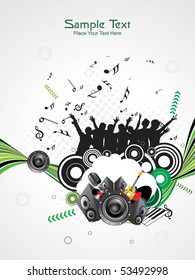 vector illustration of musical background